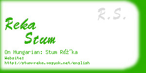 reka stum business card